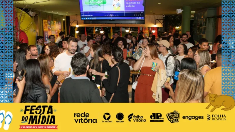 Calçadão Destaque – Rede Vitória comemora Dia do Mídia com festa e confraternização de profissionais do mercado capixaba
