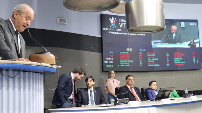 Calçadão Vitória – Comissão de Finançasaprova plano plurianual enviada pelo executivo.