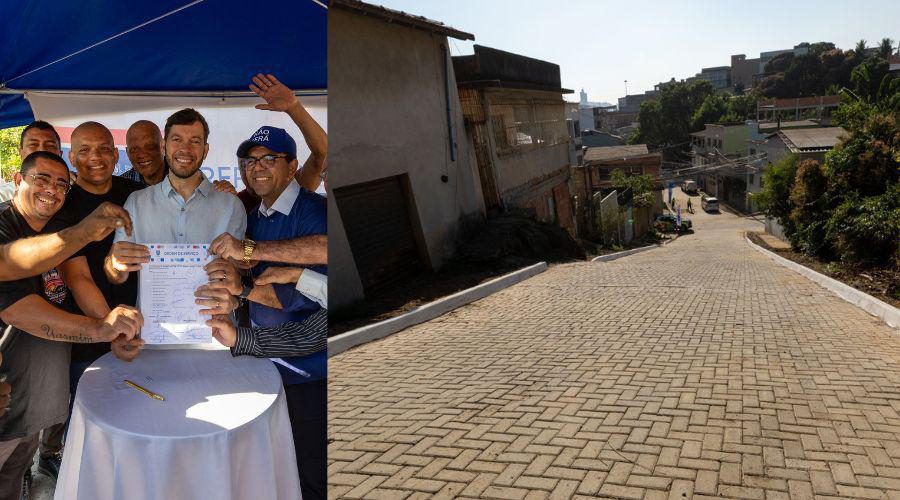 Calçadão Vila Velha – Prefeito Arnaldinho Borgo em ritimo forte levando benifícioa a população.