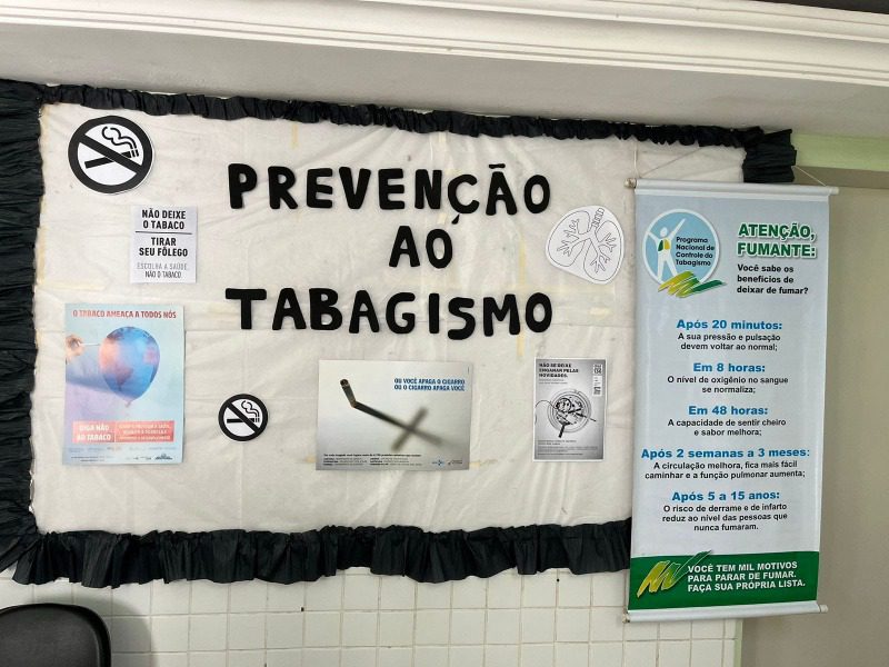 Unidade de Saúde realiza iniciativas de prevenção ao tabagismo