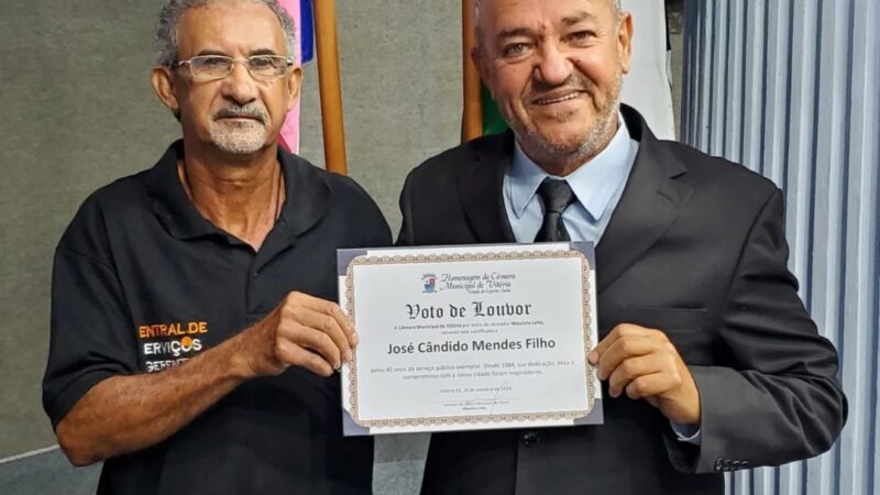 Calçadão Vitória – José Cândido Mendes Filho recebe merecida homenagem na CMV