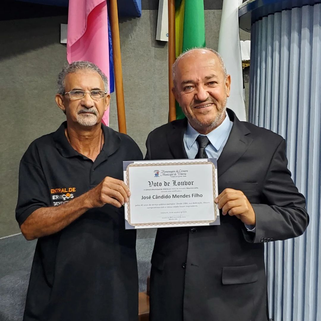 Calçadão Vitória – José Cândido Mendes Filho recebe merecida homenagem na CMV