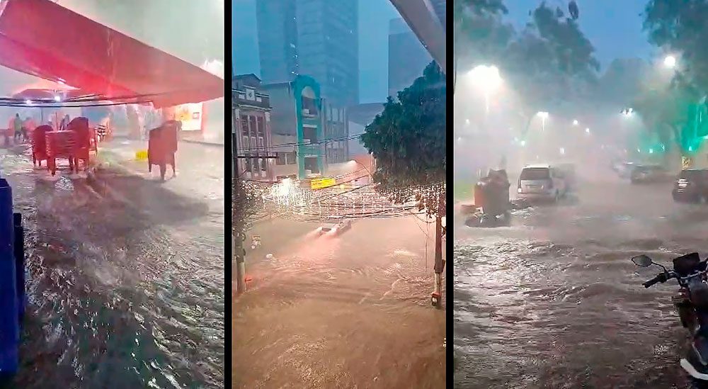 Temporal com Raios e Trovões Alaga Centro e Diversos Bairros da Grande Vitória