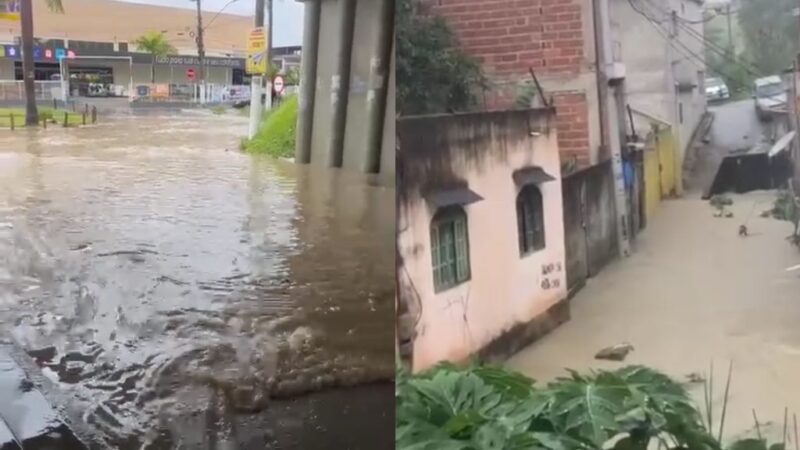 Serra é a cidade onde mais choveu em 24h e está em risco de alagamentos e deslizamentos